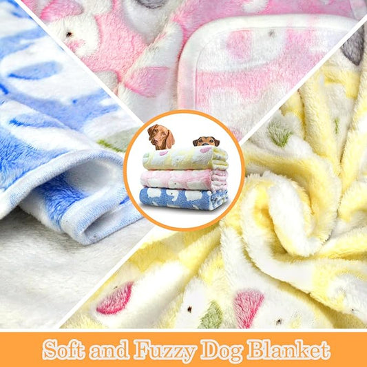 Dog Blankets for Medium Large Dogs, 3 Pack Washable Pet Throw 41" x 31" - Image 2