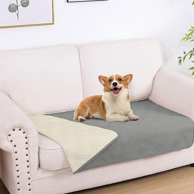 hyha Waterproof Dog Blanket, Reversible Pet Bed Blanket, Soft Sofa Couch Cover by hyha