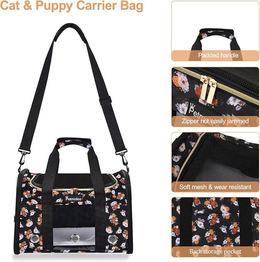 Petmolico Cat Carrier Dog Carrier, Airline Approved Soft Pet Travel Carrier - Image 2