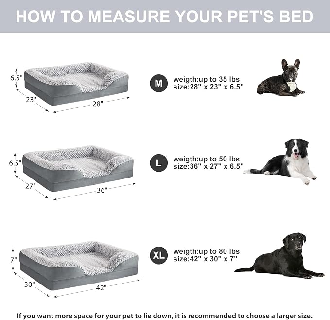 Orthopedic Dog Bed for Medium Dogs, Egg Crate Foam Bed for Medium Dogs - Image 4