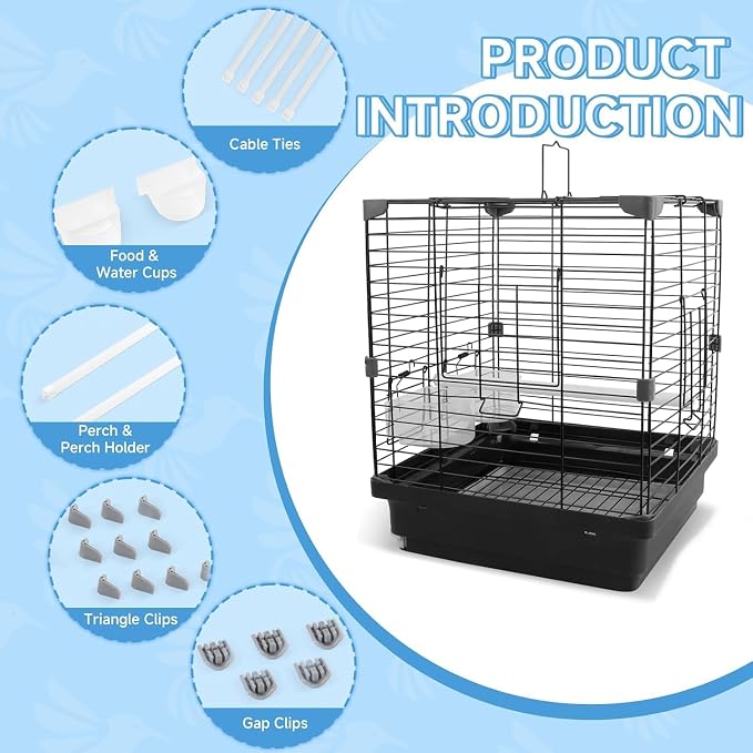 Small Bird Cage for Parakeets, Budgies & Canaries and More Small Birds - Image 3