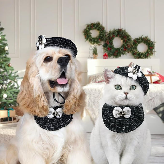 HOWWFALY 2PCS Cat Beret Hat - Image 2