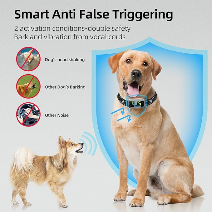 Dog Bark Collar for Large Medium Small Dogs, Rechargeable Smart Bark Collar - Image 4