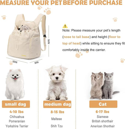 Dog Front Carrier Backpack, Adjustable Pet Dog Carrier Backpack Ventilated Mesh - Image 2