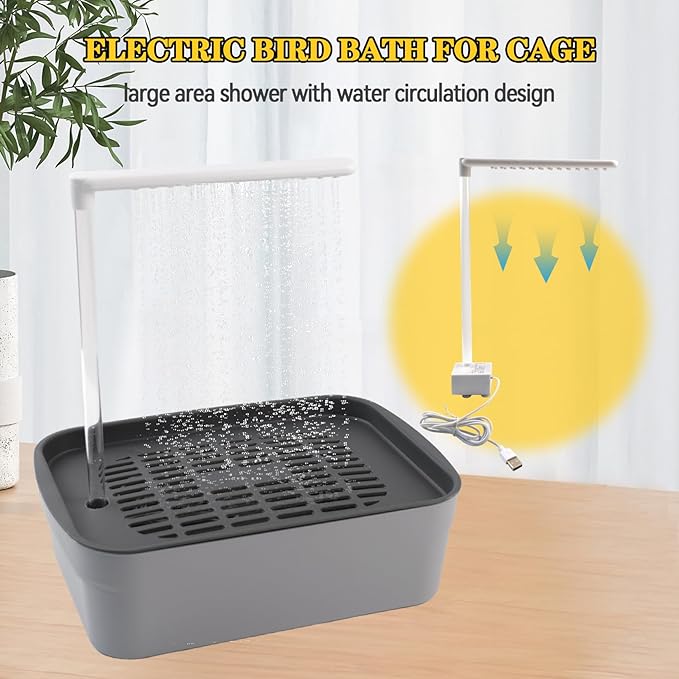 Automatic Parakeet Bath, Parrot Shower Fountain - Image 3