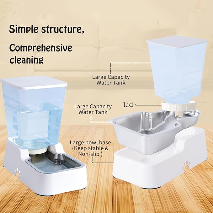 Meikuler Automatic Dog Cat Water Dispenser Large Capacity 5Lfor Cats and Medium - Image 2