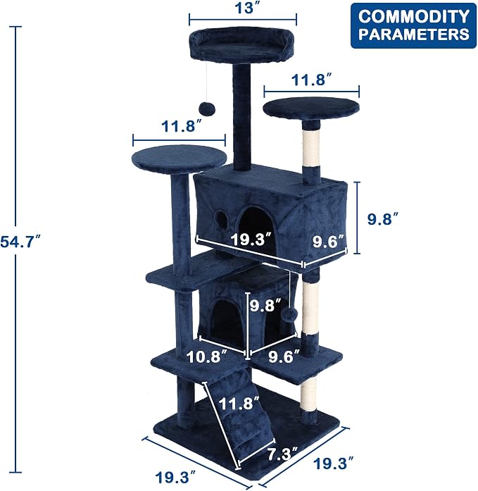 Heavy Duty Cat Tree Tower, Cat Condo, Hanging Ball - Image 6