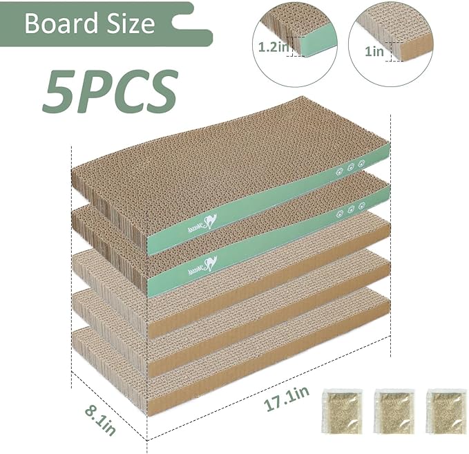 MECOOL Cat Scratching Board，5PC Cat Scratch Pad - Image 2