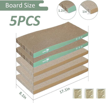 MECOOL Cat Scratching Board，5PC Cat Scratch Pad - Image 2