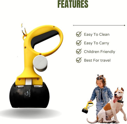 Pet Poop Scooper for Dogs and Cats, Kid-Friendly, Portable & Easy Clean Dog - Image 3