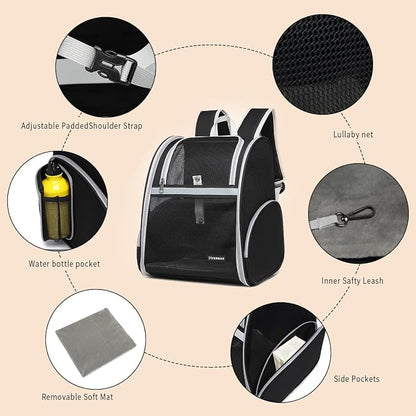 Cat Backpack Carrier for Small Dogs and Medium cat Puppy Kitten Bunny Pet - Image 6