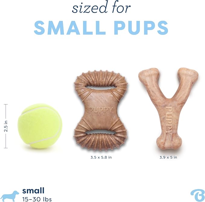 Benebone Puppy 2-Pack Dental Chew/Wishbone Real Bacon Small - Image 4
