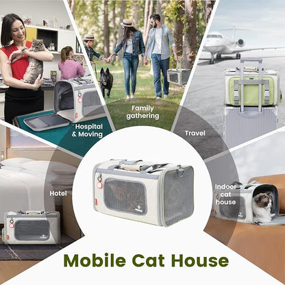 Pawaii Cat Carrier with ID Tag, TSA Airline Approved Soft Sided Collapsible Pet - Image 5