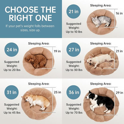 OhGeni 24 inches Calming Donut Dog & Cat Bed - Image 9