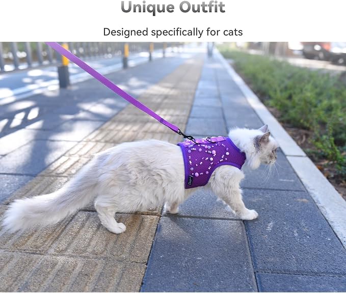 Kitty Harness and Leash for Walking Escape Proof Breathable Mesh Fabric - Image 7