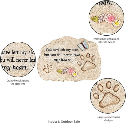 Evergreen Pet Memorial Stones | You Will Never Leave My Heart | 11.5 inches - Image 4