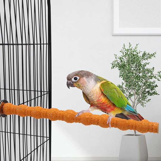 Hypeety Wood Perch Stand Paw Grinding Stick Toy Colorful Pet Bird Cage Stand - Image 7
