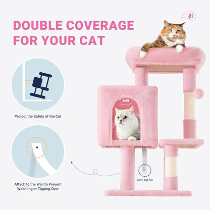 Allewie 29 Inches Cat Tree Tower/Plush Perches Platform/Condo/House/Sisal - Image 3