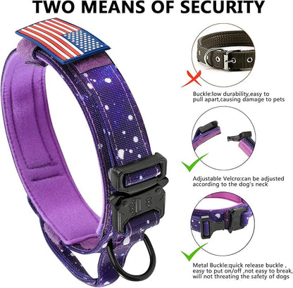 DAGANXI Tactical Dog Collar, Adjustable Military Training Nylon Dog Collar - Image 4