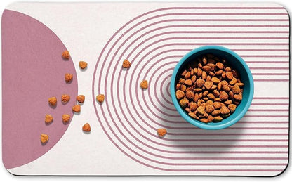 Dog Food Mats for Floors Waterproof, Cat Water Bowl Mats Pet Feeding Absorbent by Zoeeya