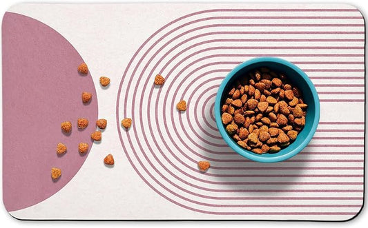Dog Food Mats for Floors Waterproof, Cat Water Bowl Mats Pet Feeding Absorbent by Zoeeya