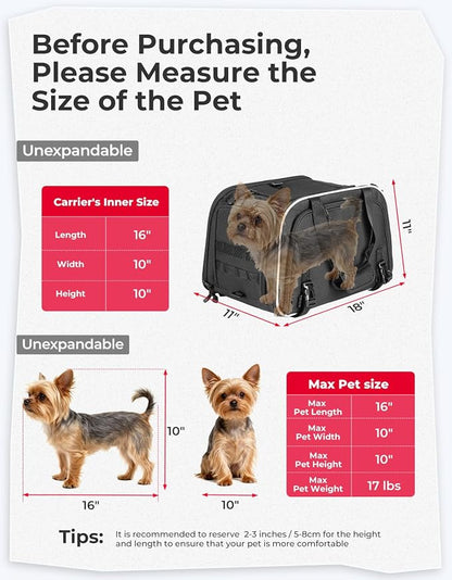 KEMIMOTO Motorcycle Dog Carrier Expandable, Airline Approved Pet Carrier - Image 2