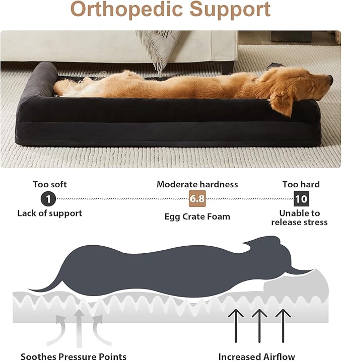 BFPETHOME Dog Beds for Large Dogs, Orthopedic Dog Bed for Medium Large Dogs - Image 2