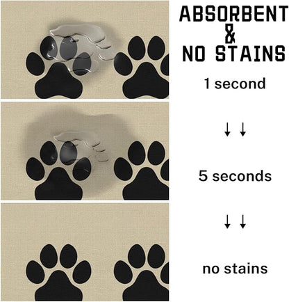 Absorbent Pet Dog Bowl Mat for Food and Water, Pet Cat Food Feeding Mat - Image 5