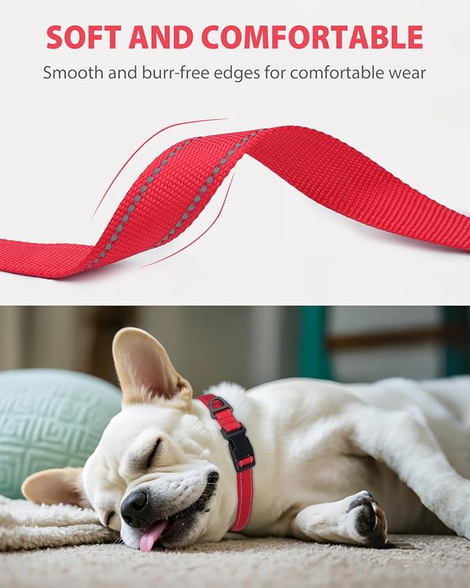 Joytale Small Dog Collar, Reflective and Adjustable Nylon Collar - Image 3