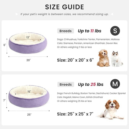 Love's cabin Round Donut Cat and Dog Cushion Bed, 25in Pet Bed - Image 4