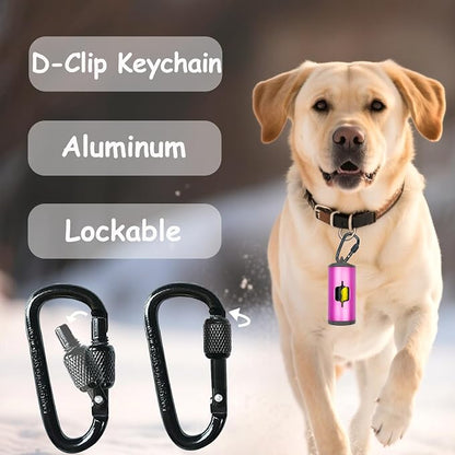 Metal Dog Poop Bag Holder 2-Pack w/Leash Clip|Durable Scratch-Resistant - Image 3