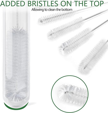 CiaraQ Bottle Cleaning Brushes, 9.8 Inch Nylon Tube Brush Set, Cleaner - Image 3