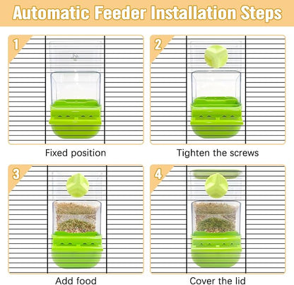 BNOSDM Automatic Bird Feeder Water Dispenser Set No Mess Bird Cage Feeders - Image 5