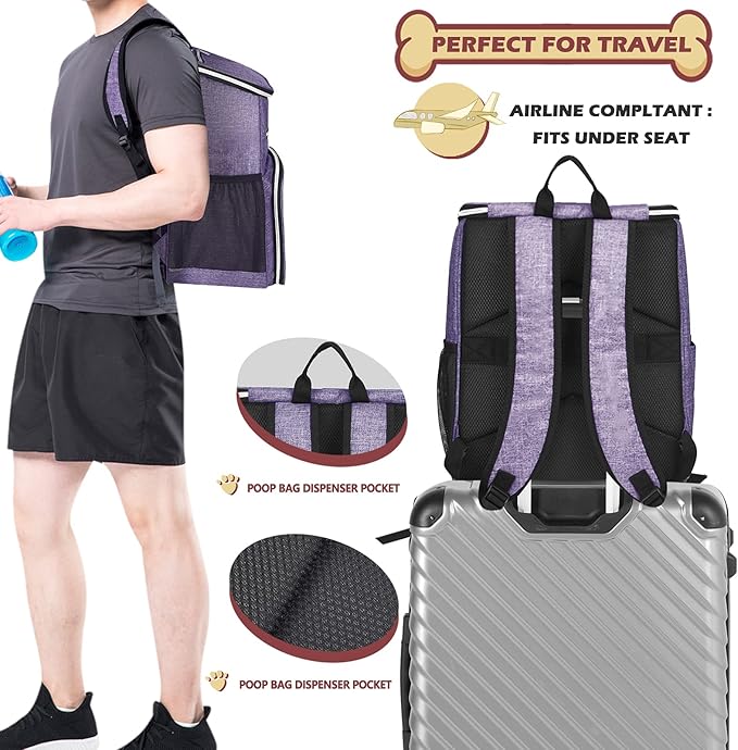 BAGLHER丨Dog Travel Bag Backpack, Airline Approved Pet Supplies Backpack - Image 5
