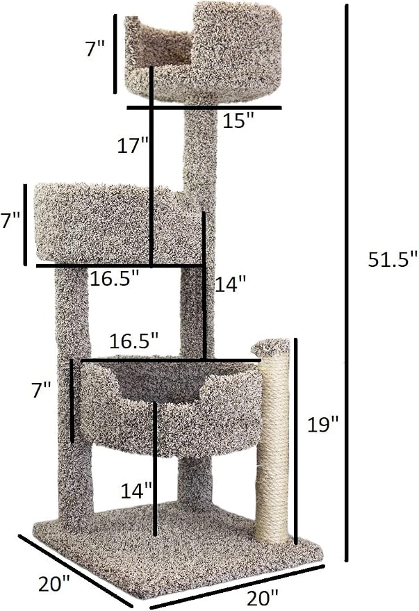 New Cat Condos Real Wood and Carpeted Cat Tree - Image 2