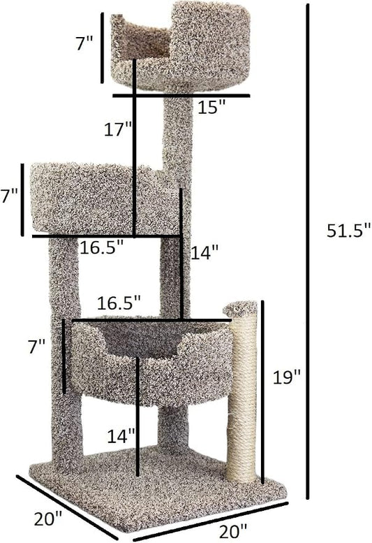New Cat Condos Real Wood and Carpeted Cat Tree - Image 2