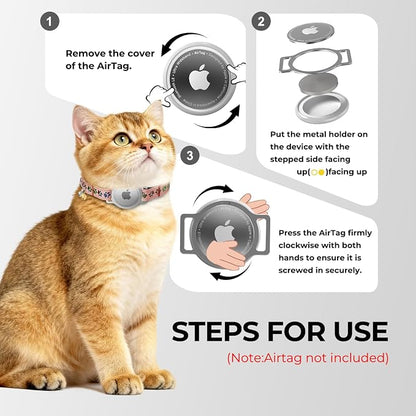 AirTag Cat Collar, Breakaway Cat Tracker Collar, Airtag Holder Compatible - Image 8