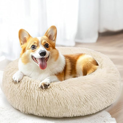 28in Large Dog Bed, Medium Size Dog and Cats, Calming Donut Bed - Image 6