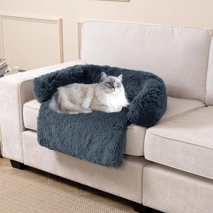 Calming Dogs/Cats Bed Mats, Dog Pad Washable Removable Couch Cover, Plush Long by Tinaco