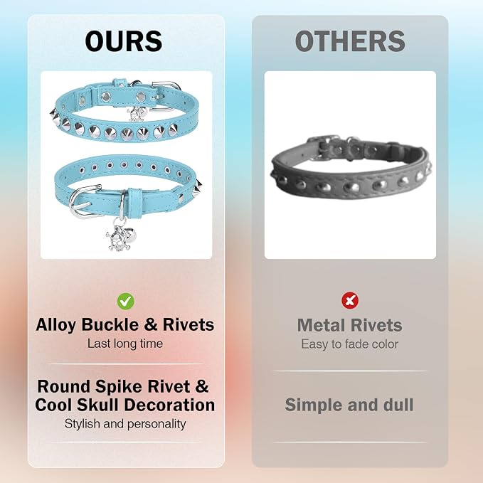 Leather Cat Collars for Boy Girl Cats - Image 4