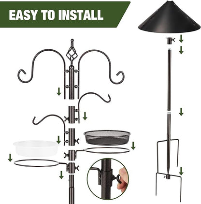 ERYTLLY Bird Feeders Bird Feeding Station Kit Bird Feeding Pole Wild Bird - Image 6