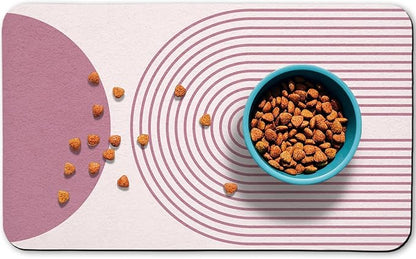 Dog Food Mats for Floors Waterproof, Cat Water Bowl Mats Pet Feeding Absorbent by Zoeeya