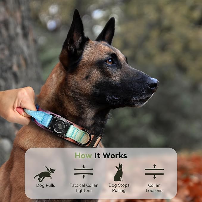 2026 Upgrade Waterproof AirTag Dog Collar, Military Tactical Dog Collar - Image 6