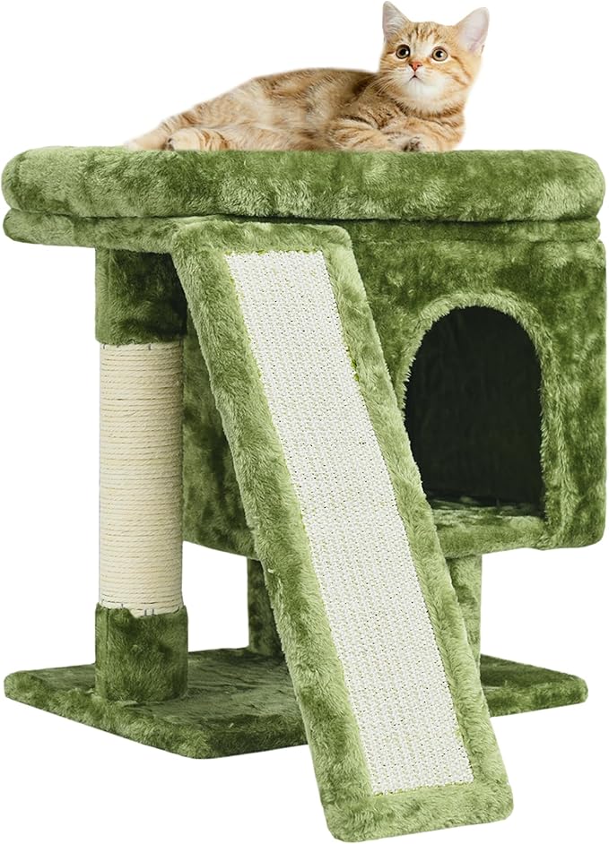 YANDLVY Small Cat Tower for Cats, Cute Cat Tree for Indoor Cats, Kittens Condo by SYANDLVY
