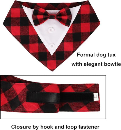 ADOGGYGO Christmas Dog Tuxedo Bandana, Adjustable Christmas Costumes - Image 4