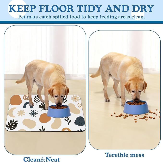 Boho Style Dog Food Mat–Christmas Stocking Absorbent Quick Dry Feeding Placemat - Image 5