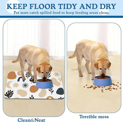 Boho Style Dog Food Mat–Christmas Stocking Absorbent Quick Dry Feeding Placemat - Image 5