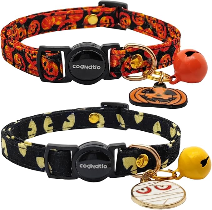 2 Pack Cotton Breakaway cat Collars by Cognatio