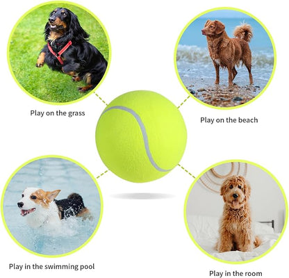 susu & wuwu Giant Tennis Ball for Dogs Yellow Big Tennis Ball for Dog Birthday - Image 6