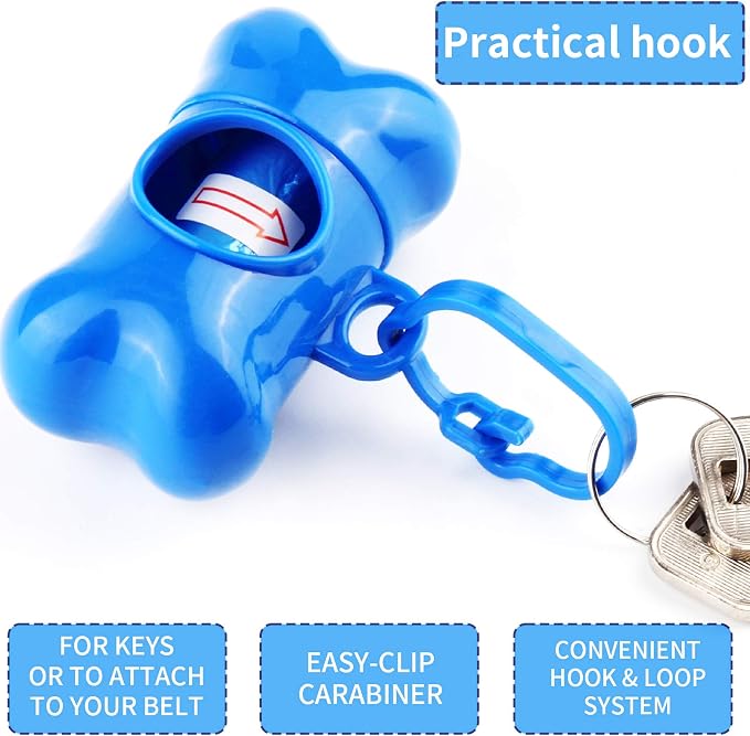 10 Pack Bone Shaped Poop Bag Dispenser Pet Waste Disposal Bag Dispenser - Image 5